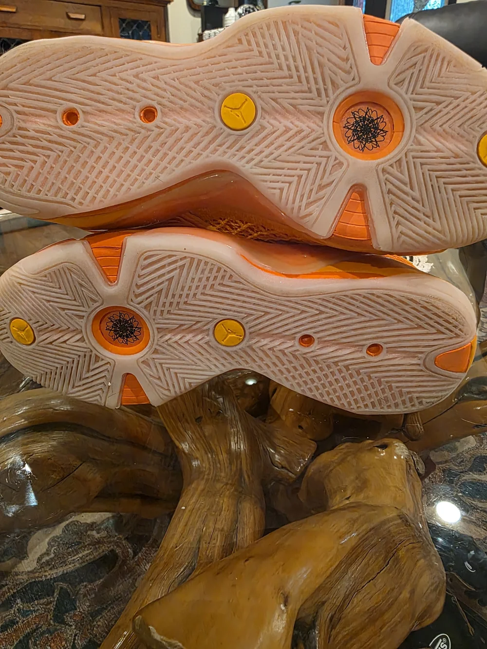Jordan Low-Top Sneakers in Orange and Yellow